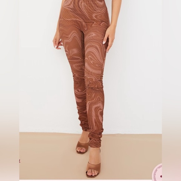 House of CB swirl mesh leggings L - Picture 2 of 5